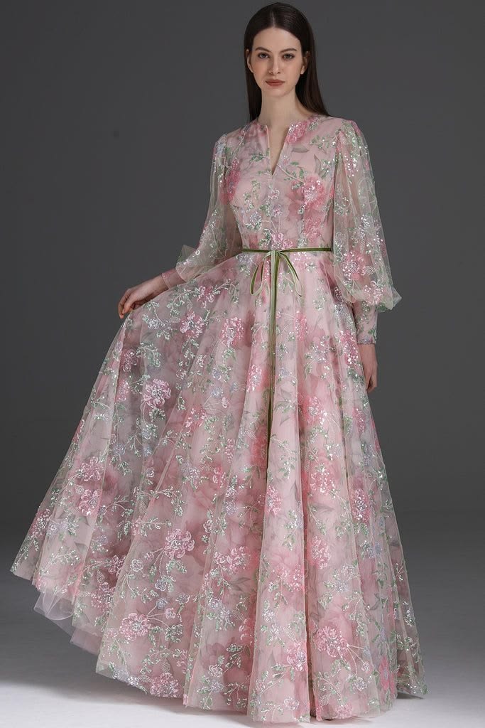 Organza Embroidered Formal Dress