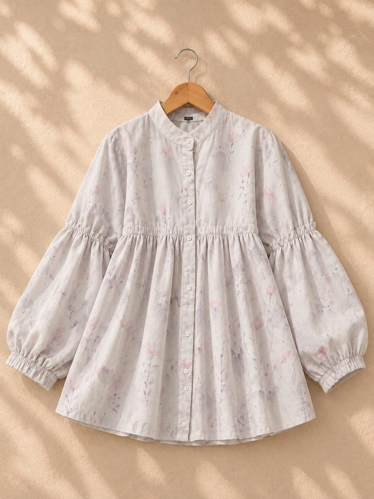 Pastel Floral Flare Shirt