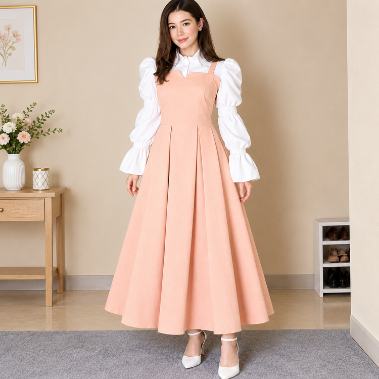Peach Elegance  Maxi